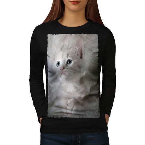 Pet Pussy Cat Look Womens Long Sleeve T-Shirt