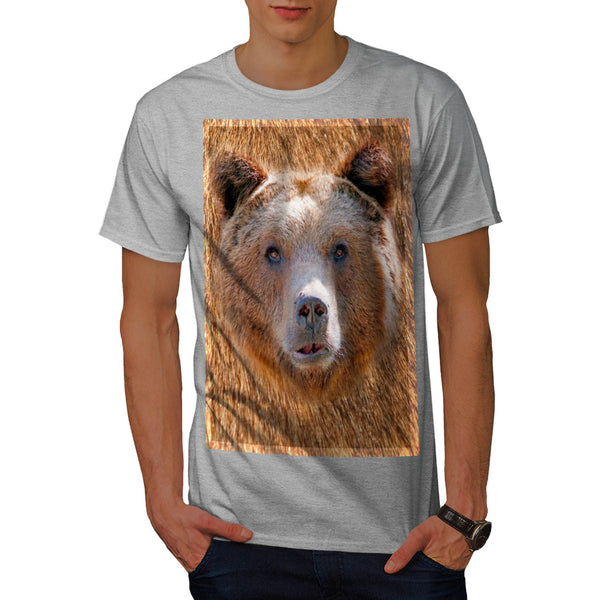 Grizzly Bear Face Mens T-Shirt