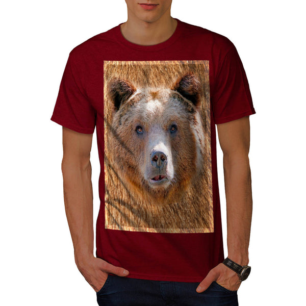 Grizzly Bear Face Mens T-Shirt