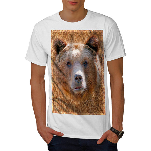 Grizzly Bear Face Mens T-Shirt