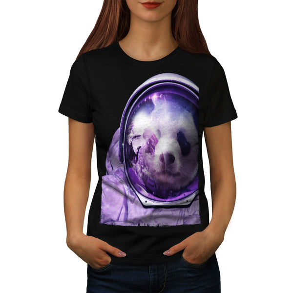 Astronaut Panda Bear Womens T-Shirt