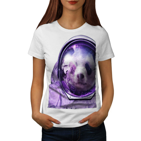 Astronaut Panda Bear Womens T-Shirt