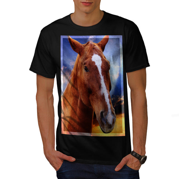 Horse Head Portrait Mens T-Shirt