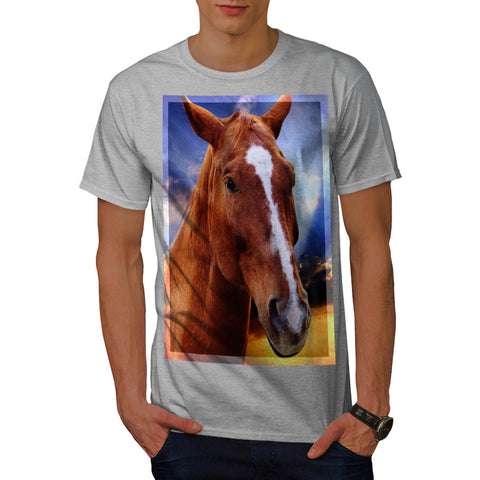 Horse Head Portrait Mens T-Shirt