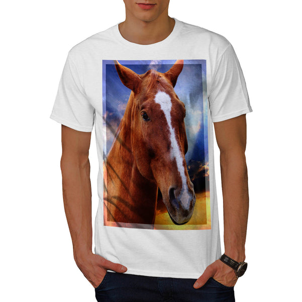 Horse Head Portrait Mens T-Shirt