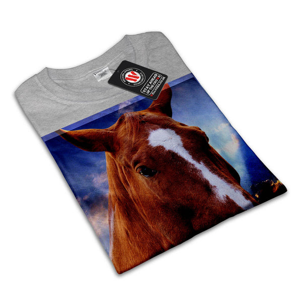 Horse Head Portrait Mens T-Shirt