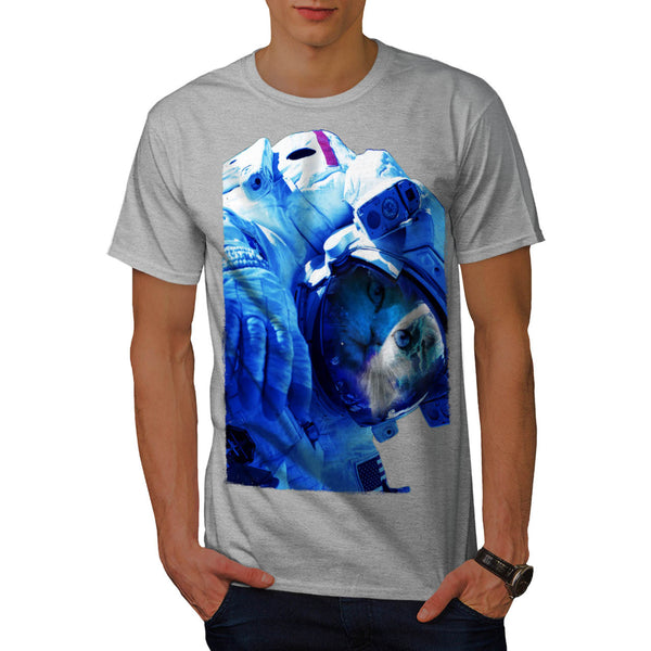 Kitty Cat Astronaut Mens T-Shirt