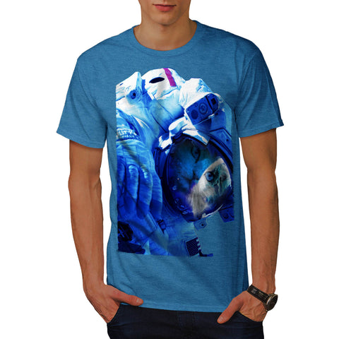 Kitty Cat Astronaut Mens T-Shirt