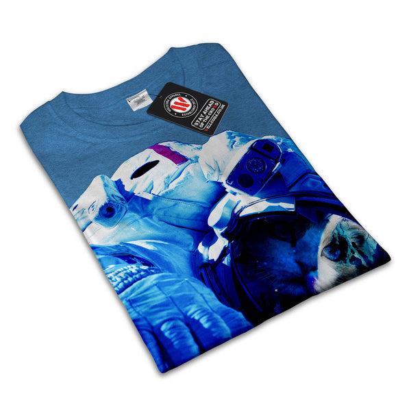 Kitty Cat Astronaut Womens T-Shirt