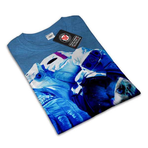 Kitty Cat Astronaut Mens T-Shirt