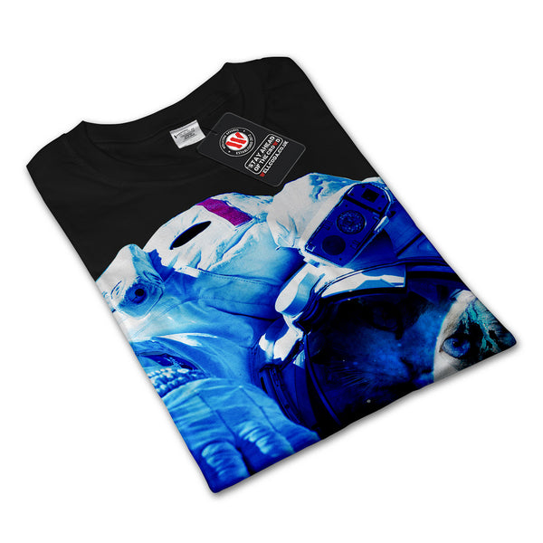 Kitty Cat Astronaut Mens Long Sleeve T-Shirt