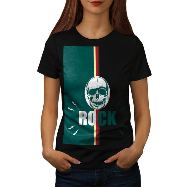 Skull Head Rock Grim Womens T-Shirt