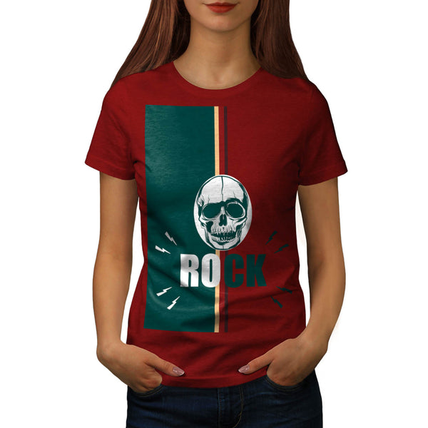 Skull Head Rock Grim Womens T-Shirt