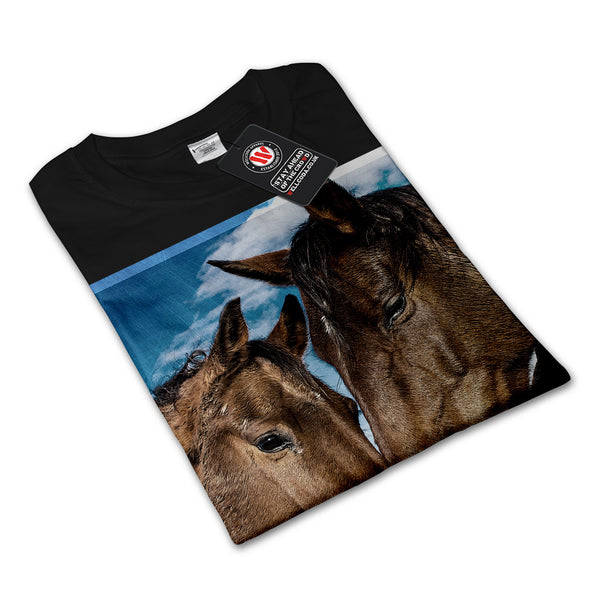 Horse Head Theme Mens Long Sleeve T-Shirt