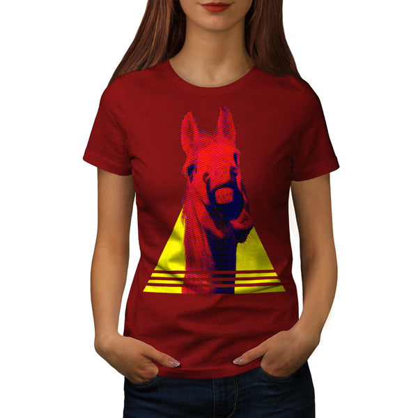 Horse Neigh Triangle Womens T-Shirt