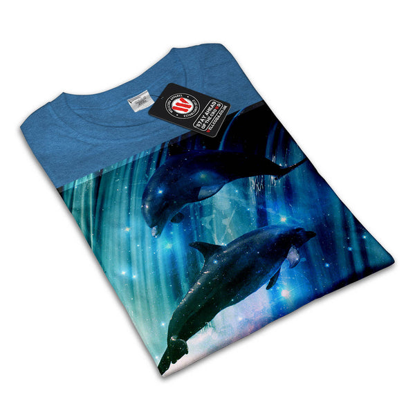 Dolphin Glitter Jump Mens T-Shirt