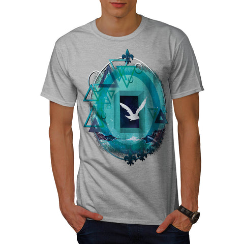 Freedom Galaxy Bird Mens T-Shirt