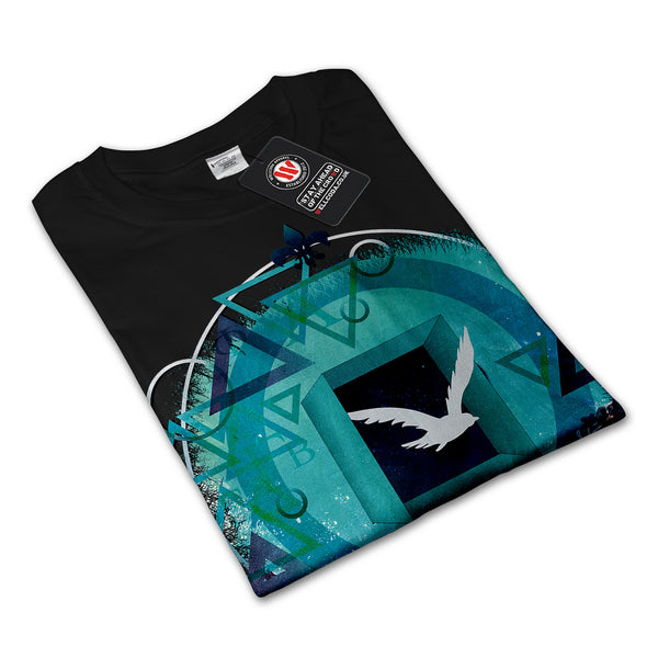 Freedom Galaxy Bird Mens Long Sleeve T-Shirt