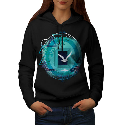 Freedom Galaxy Bird Womens Hoodie