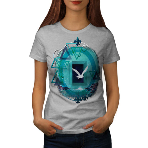 Freedom Galaxy Bird Womens T-Shirt