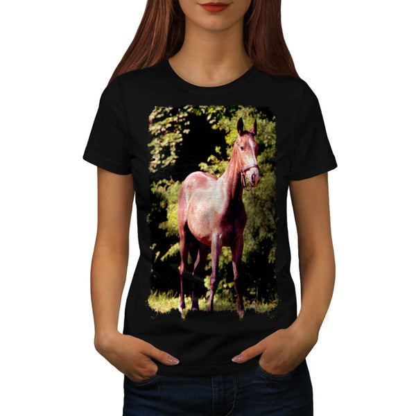 Horse Animal Funny Womens T-Shirt