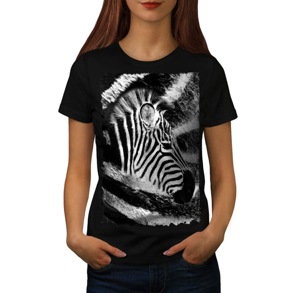 African Zebra Head Womens T-Shirt