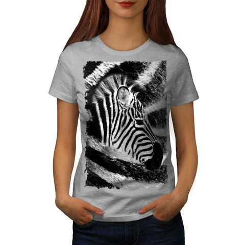 African Zebra Head Womens T-Shirt