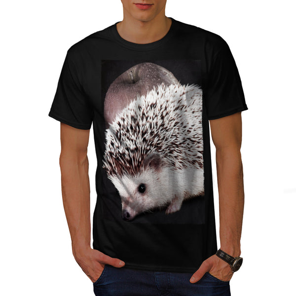 Hedgehog Apple Fun Mens T-Shirt