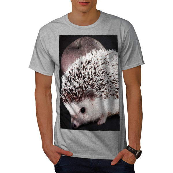 Hedgehog Apple Fun Mens T-Shirt