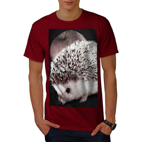 Hedgehog Apple Fun Mens T-Shirt