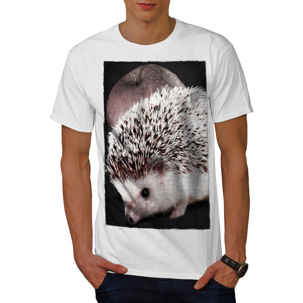 Hedgehog Apple Fun Mens T-Shirt