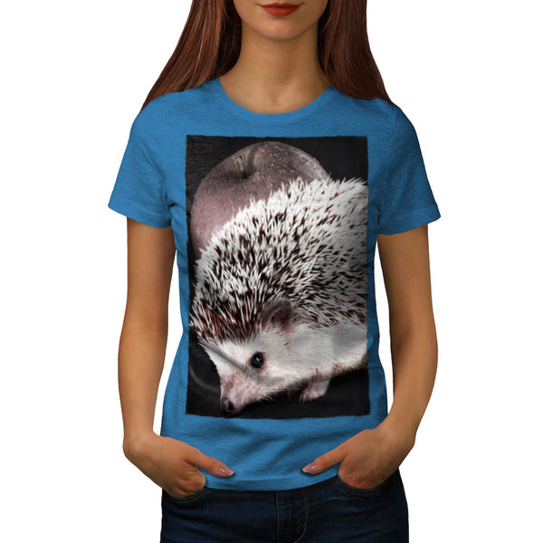 Hedgehog Apple Fun Womens T-Shirt