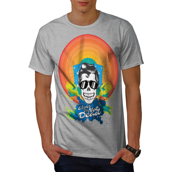 Music Skull Presley Mens T-Shirt