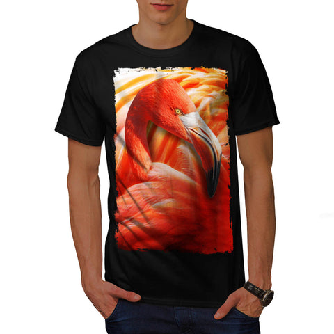 Flamingo Bird Face Mens T-Shirt