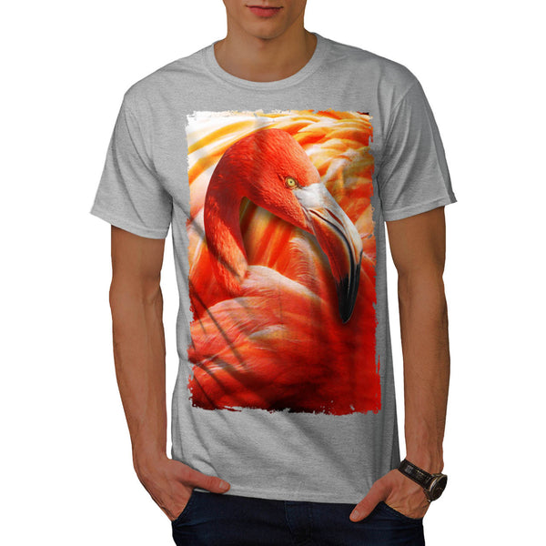 Flamingo Bird Face Mens T-Shirt