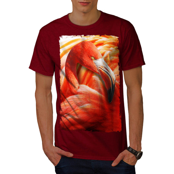 Flamingo Bird Face Mens T-Shirt