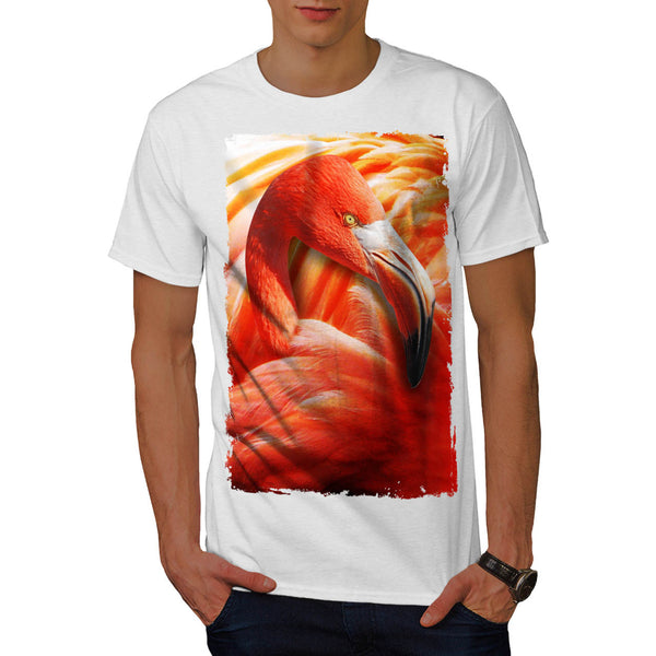 Flamingo Bird Face Mens T-Shirt