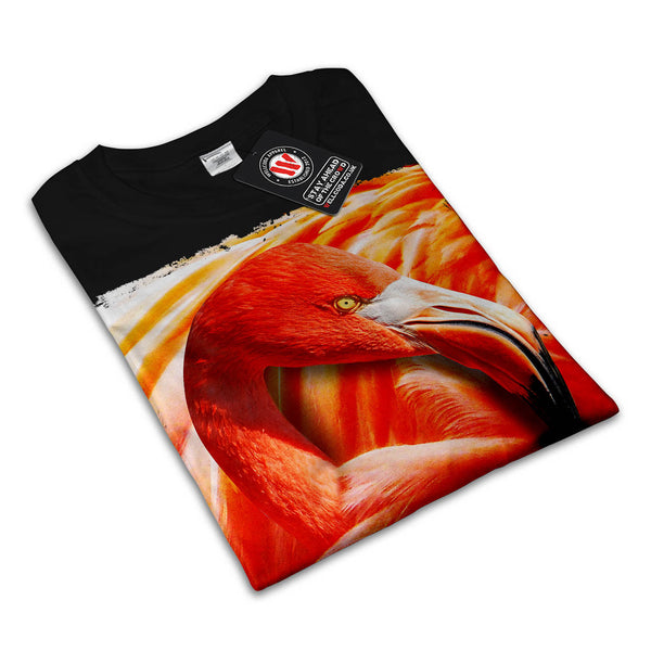 Flamingo Bird Face Womens T-Shirt