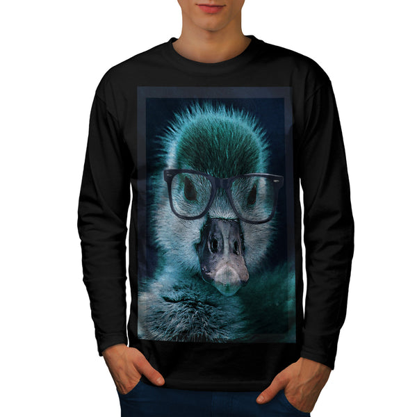 Hipster Duck Face Mens Long Sleeve T-Shirt