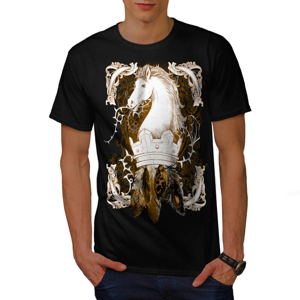 Horse Head Figure Mens T-Shirt