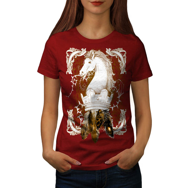 Horse Head Figure Womens T-Shirt
