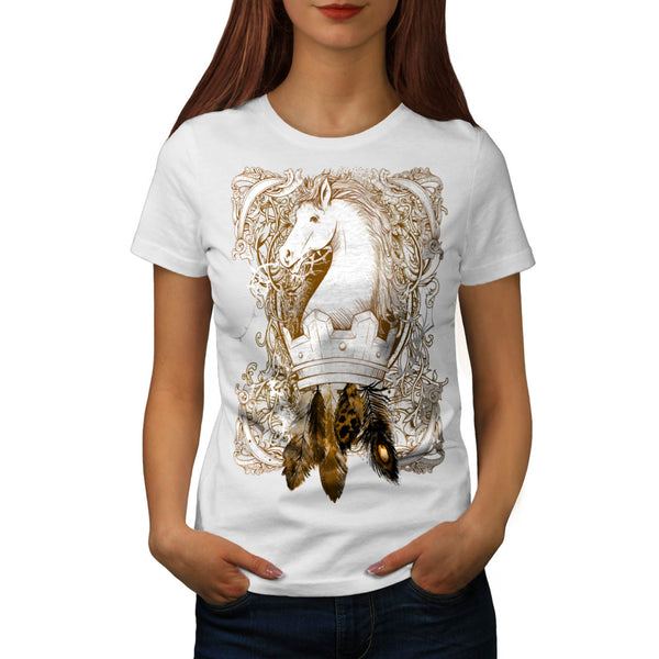 Horse Head Figure Womens T-Shirt