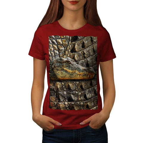 Crocodile Skin Print Womens T-Shirt