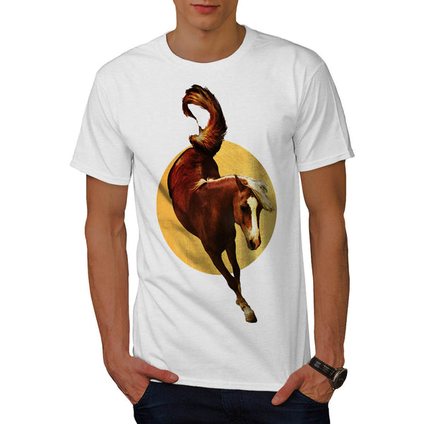 Horse Motion Leap Mens T-Shirt