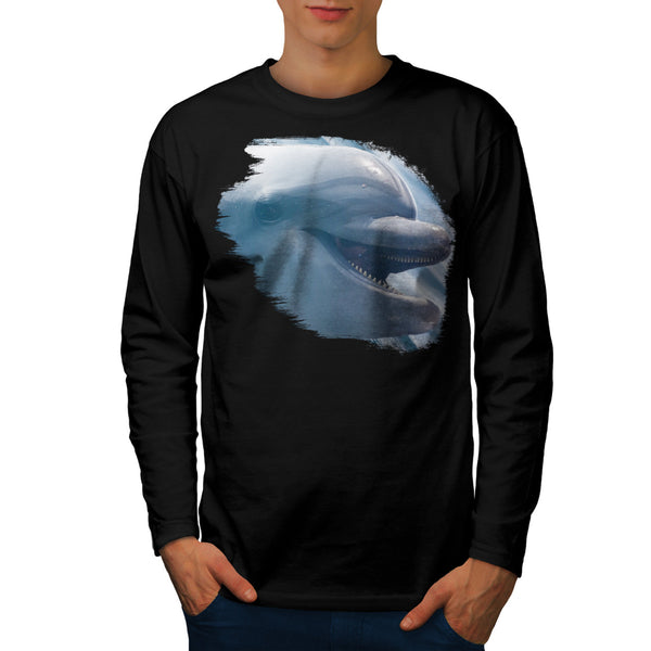 Joyful Dolphin Smile Mens Long Sleeve T-Shirt