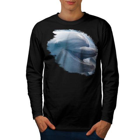 Joyful Dolphin Smile Mens Long Sleeve T-Shirt