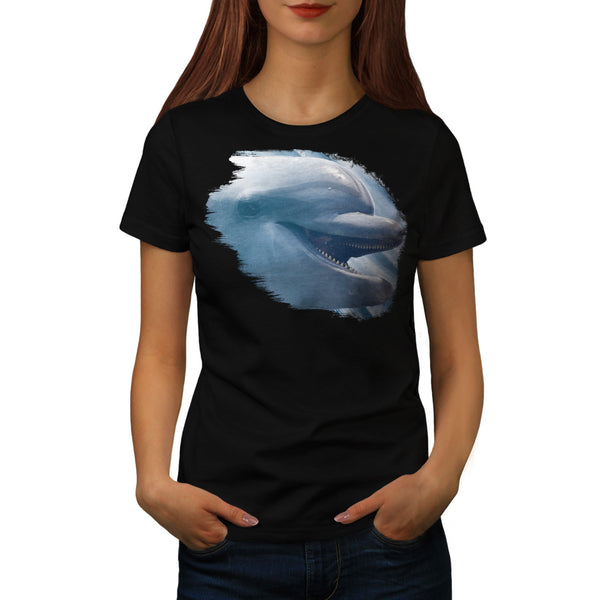 Joyful Dolphin Smile Womens T-Shirt