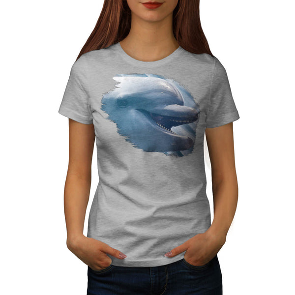 Joyful Dolphin Smile Womens T-Shirt