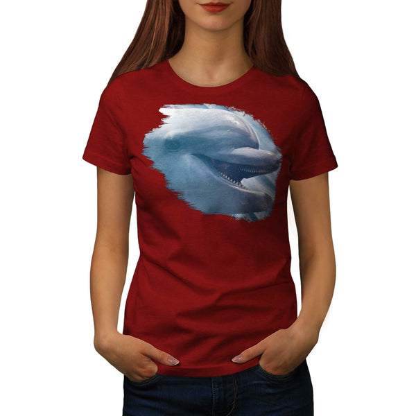 Joyful Dolphin Smile Womens T-Shirt