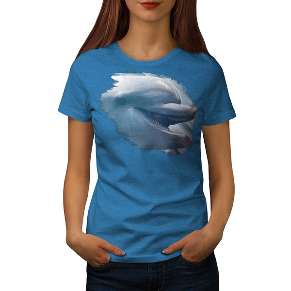 Joyful Dolphin Smile Womens T-Shirt